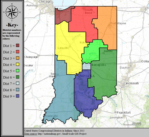 Map of Indiana