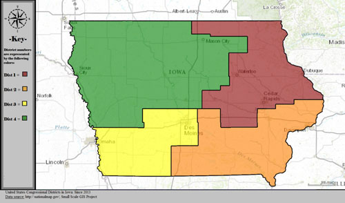 Map of Iowa