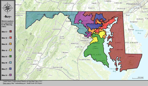 Map of Maryland