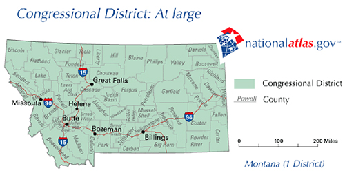 Map of Montana