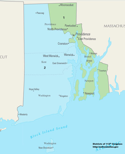 Map of Rhode Island